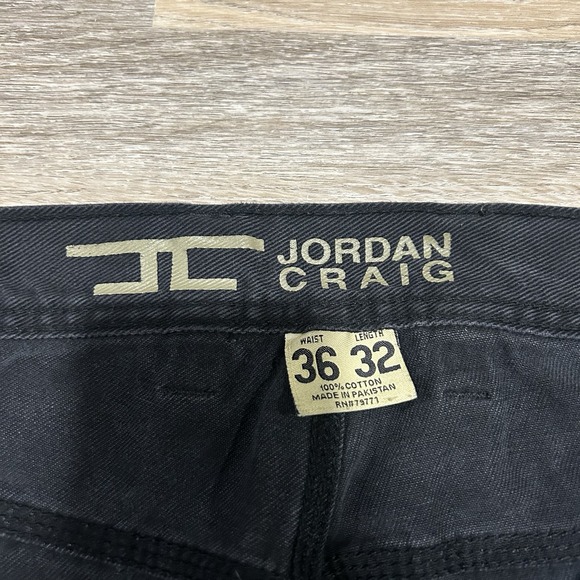 Men JORDAN CRAIG Black Clean Jeans Y2K 36x32 - Picture 4 of 7